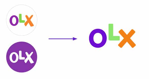 Tendência de Logos: o que as grandes marcas estão ensinando sobre branding 2 novo logo olx antes e depois