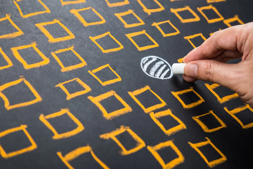 desenho em giz destacando elemento